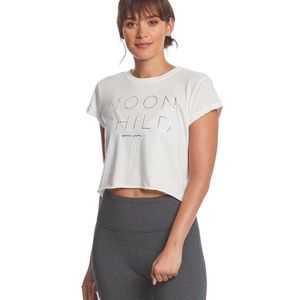 🌙🌟Spiritual Gangster moon child crop tee L NWT